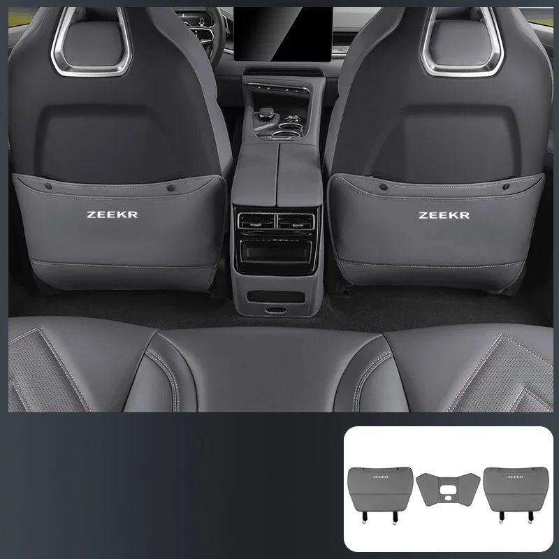 

Для Zeekr 001 2021-2024 автомобильный Стайлинг из искусственной кожи, противоударный коврик, противоударные защитные коврики, защита спинки сиденья, автоаксессуары