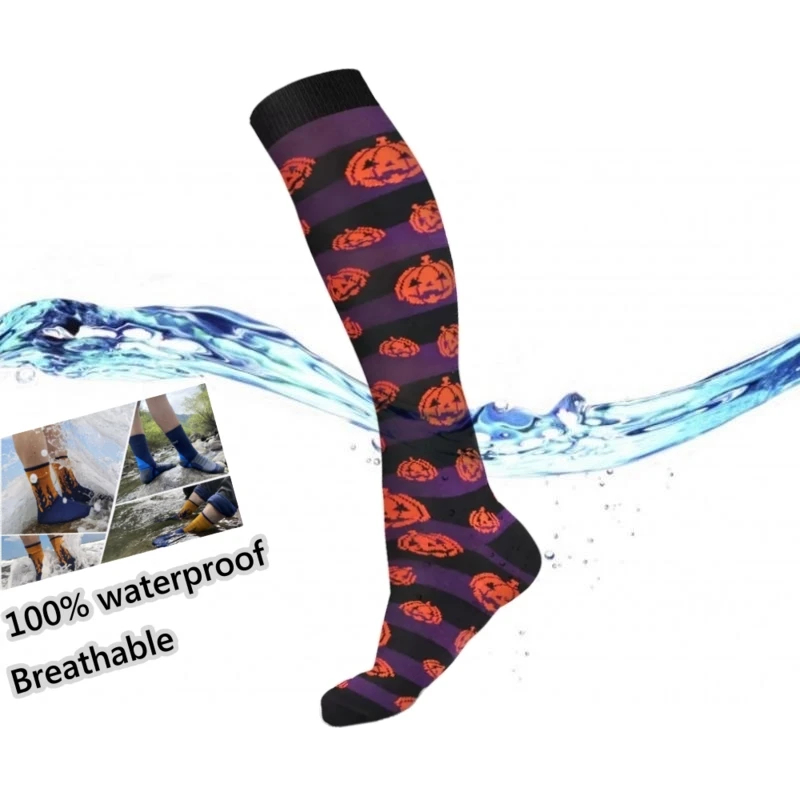 

Socks Sweat-wicking Waterproof Halloween Warm Moisture-absorbing Skiing Wading Climbing Cycling Unisex Outdoor Sports Socks Free