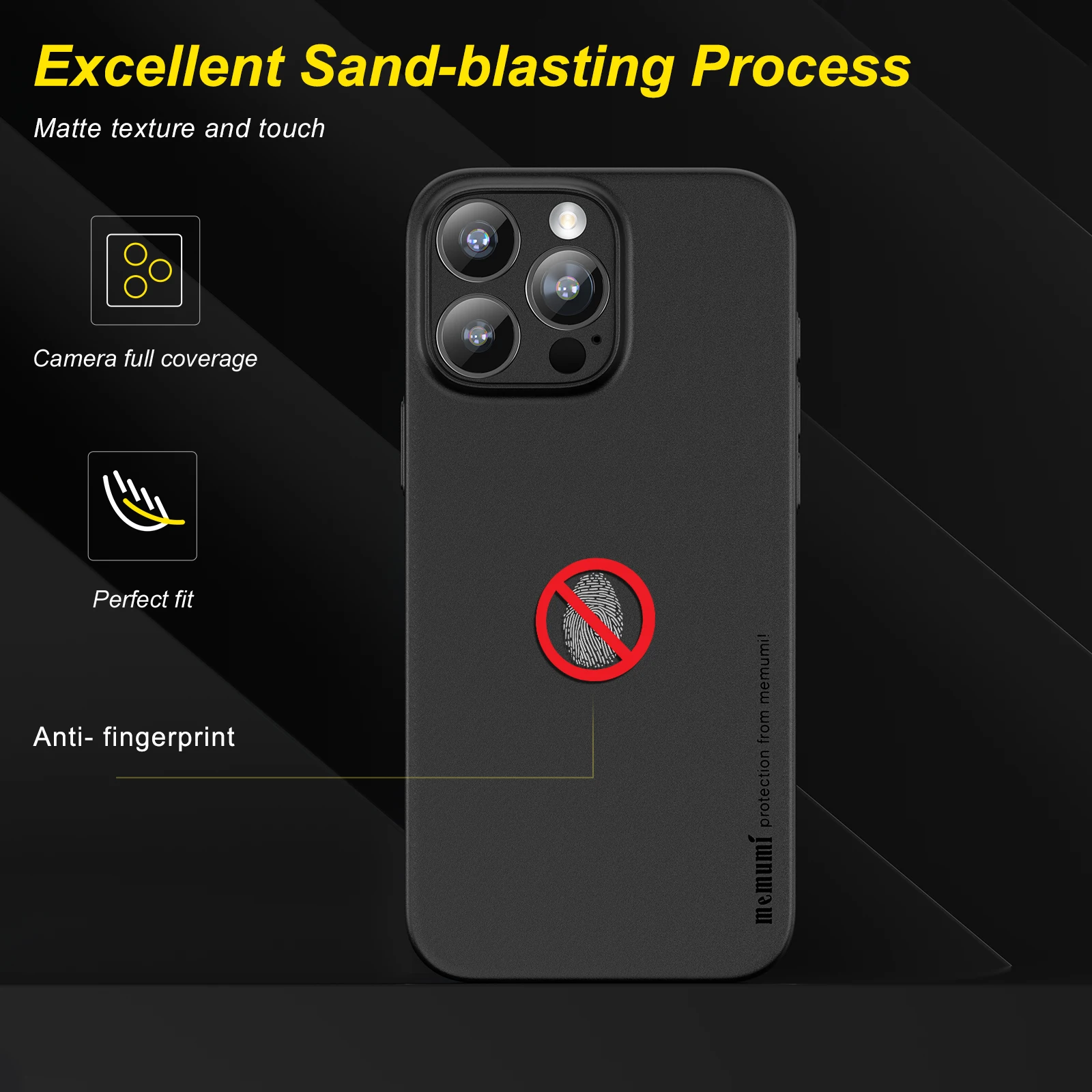 Memumi легкий для iPhone 16 Pro Ультратонкий чехол 0 3 мм матовая отделка Твердый тонкий