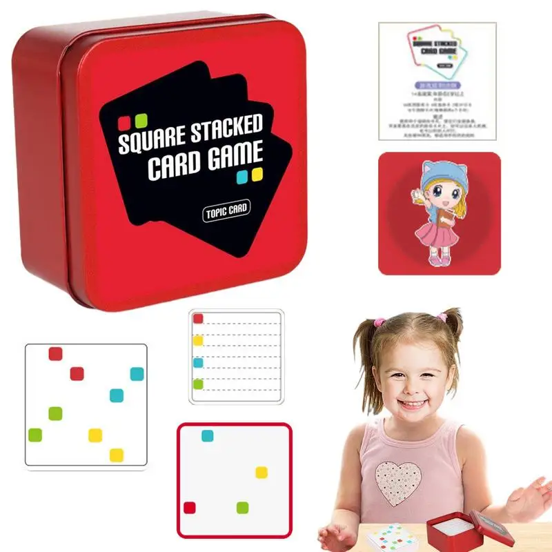 

Square Card Game Stacked Family Board Games Great As Goodie Bag Stuffers Party Favors