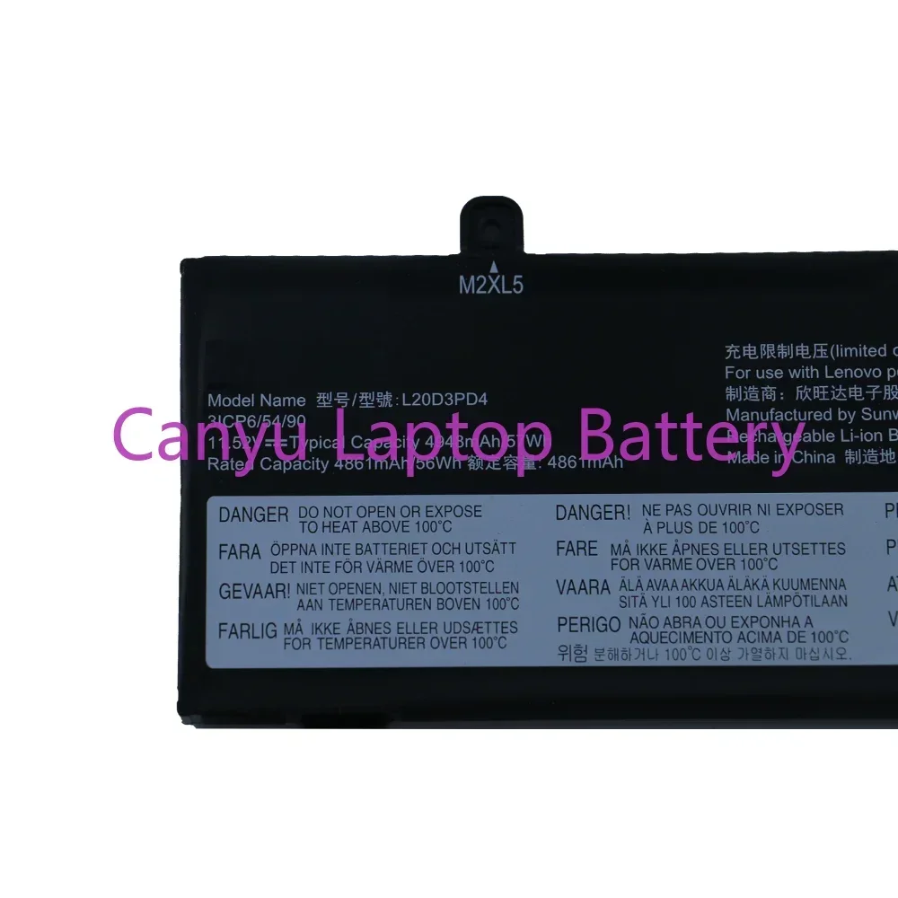Новый L20M3PD4 для Lenovo ThinkPad E14 E15 Gen2 Gen3 L20C3PD4 L20D3PD4 L19C3PD5 L19D3PD5 L19M3PD5 аккумулятор ноутбука