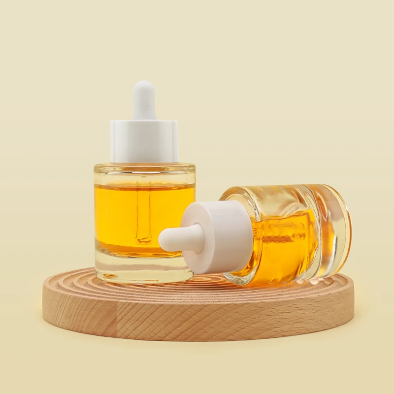 

30ML/50ML Clear Glass Dropper Thick Bottom Bottle Aromatherapy Liquid Essence Massage Oils Serum Pipette Refill Skincare