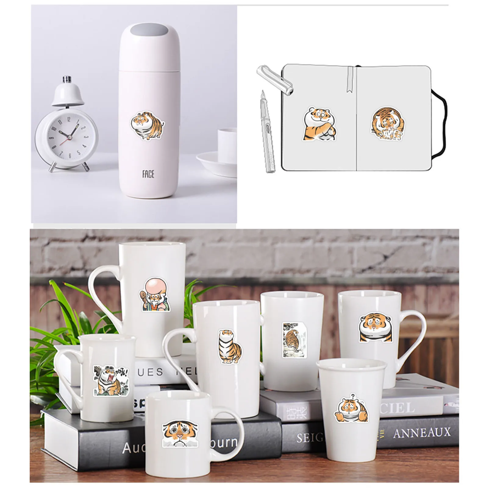 

Tiger StickerAnimal Stickers Waterproof Stickers For Laptop Skateboard Water Bottle Guitar For Kids Girls Teens And Adults Decal