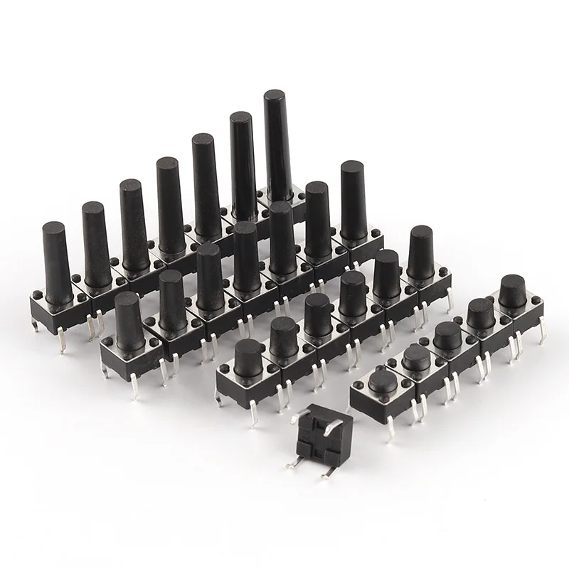 

100PCS 6x6mm Panel Momentary 4 Pin Tactile Tact Mini Push Button Switch 12/12.5/13/13.5/14/15/16/17/18/19/20MM