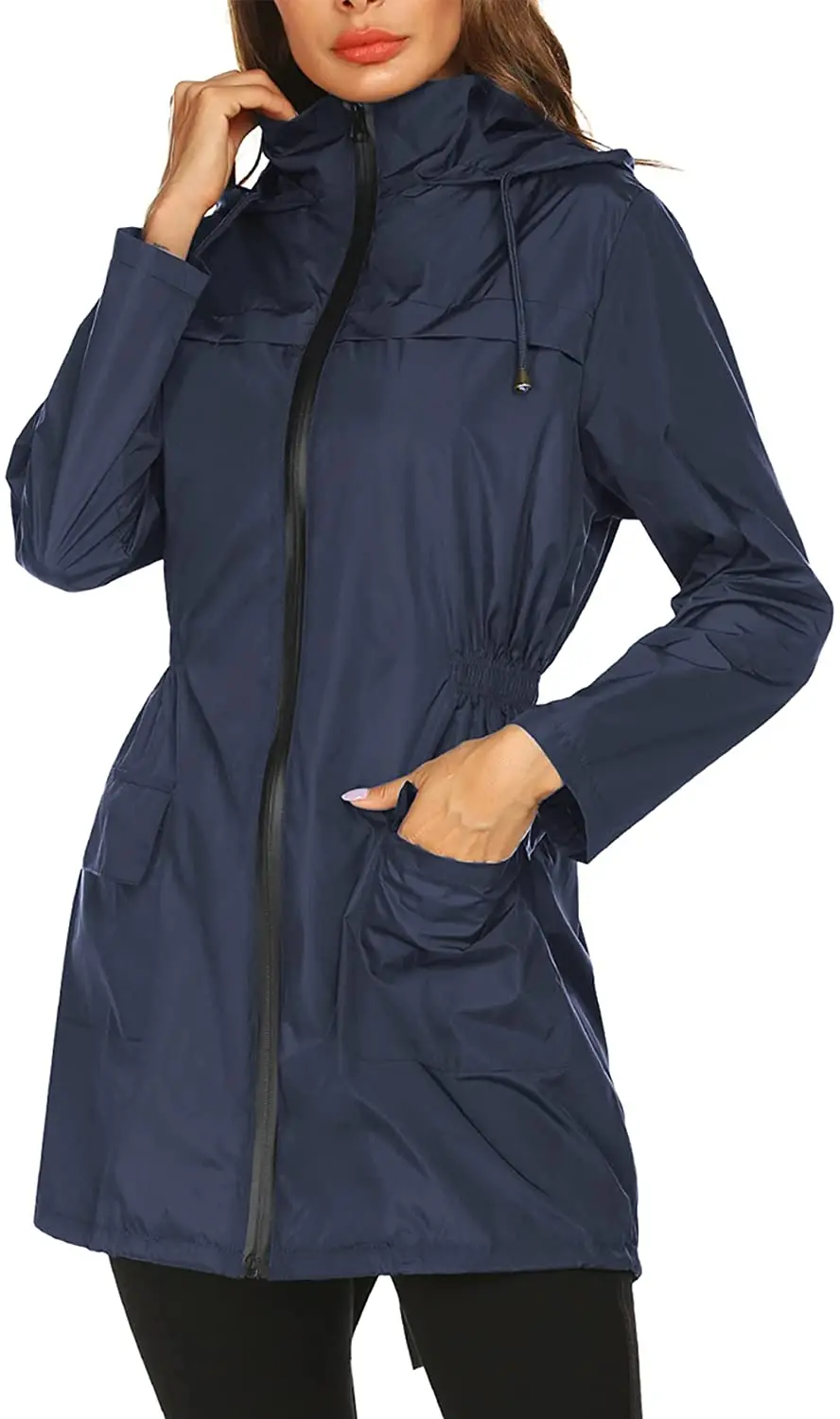 

Непромокаемые куртки для женщин, водонепроницаемый легкий уличный плащ с капюшоном