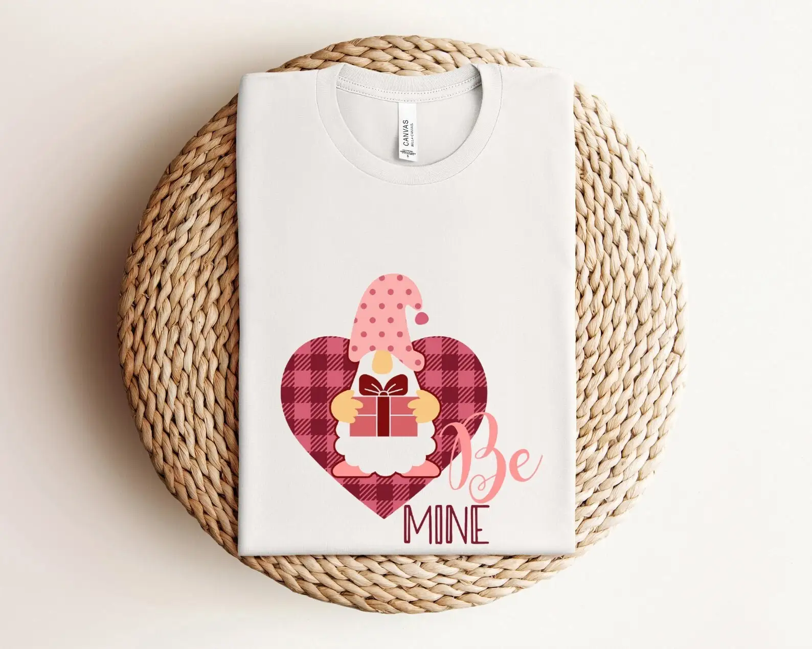 Футболка Valentine Love Gnomes в клетку с принтом стиле ретро и леопардовым для женщин Shier