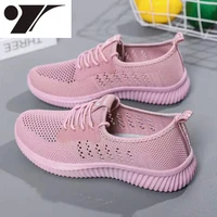 women sneakers fashion wear resistant casual shoes weaving light mesh female breathable shoes