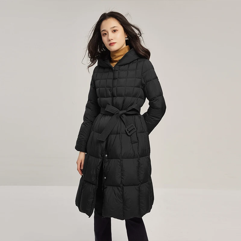 High-quality Casacas Para Mujer Invierno 2022 Long Coats for Winter for Women  90%  White Duck Down  Casual  Winter Hooded
