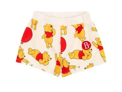 2 шт./комплект, детские хлопковые шорты с принтом «Медведь»