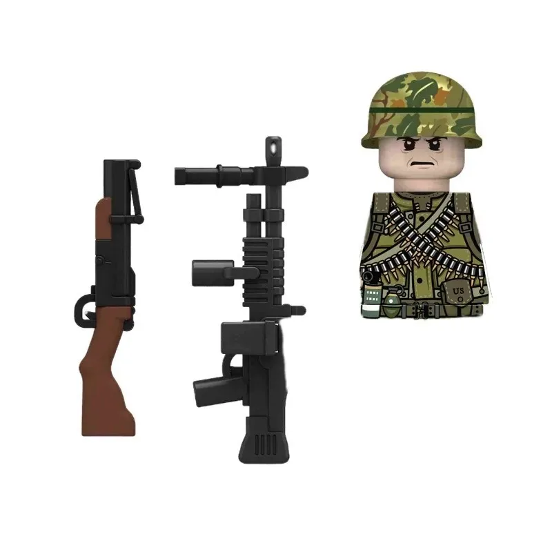 2025MOC WW2 Война во Вьетнаме Военные солдаты Строительные блоки Вьетнамская американская армия Пехотные шлемы Оружие Кирпичи Игрушки для мальчиков (art.: 3920d377d1ef2) - 3920d377d1ef2