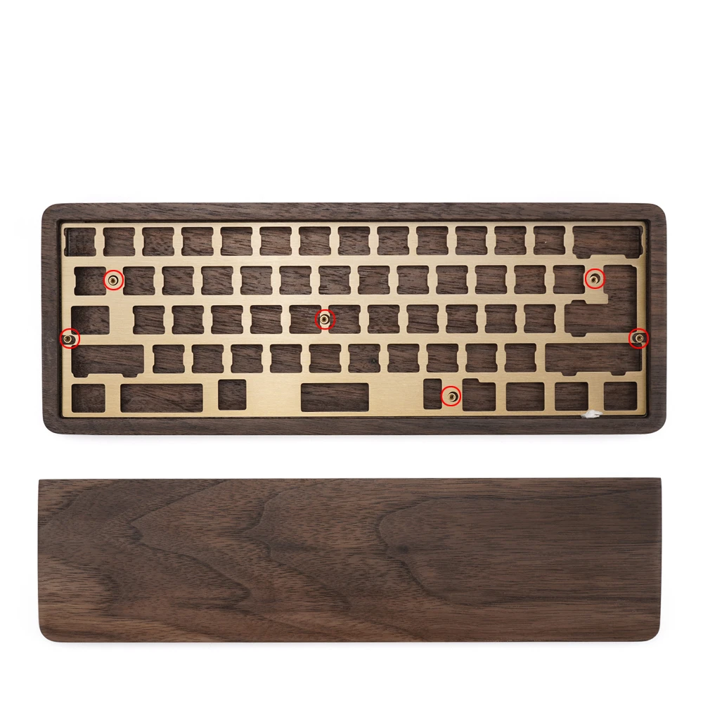 Gaming Keyboard Factory Made Cheap Handcraft GH60 Solid Wooden keyboard Case customized Mechanical Compatible Wooden Case