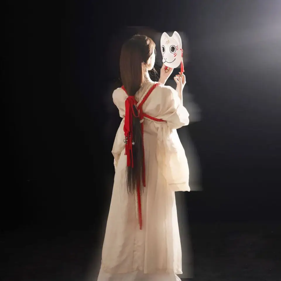 

Divine Maiden Wei Jin Wind Cross Neck Waist Length Three Piece Female Spring and Summer Chinese Traditional Clothing Han Fu