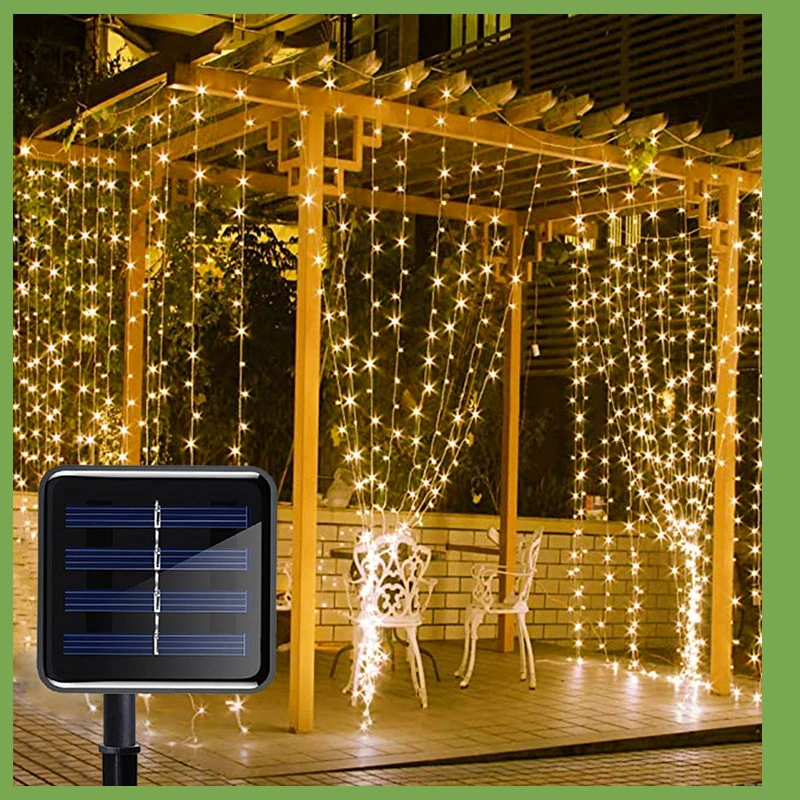 

Lights Solar Garlands Led String Curtain Light Christmas Decoration New Year Indoor Outdoor Garden Street Living Room