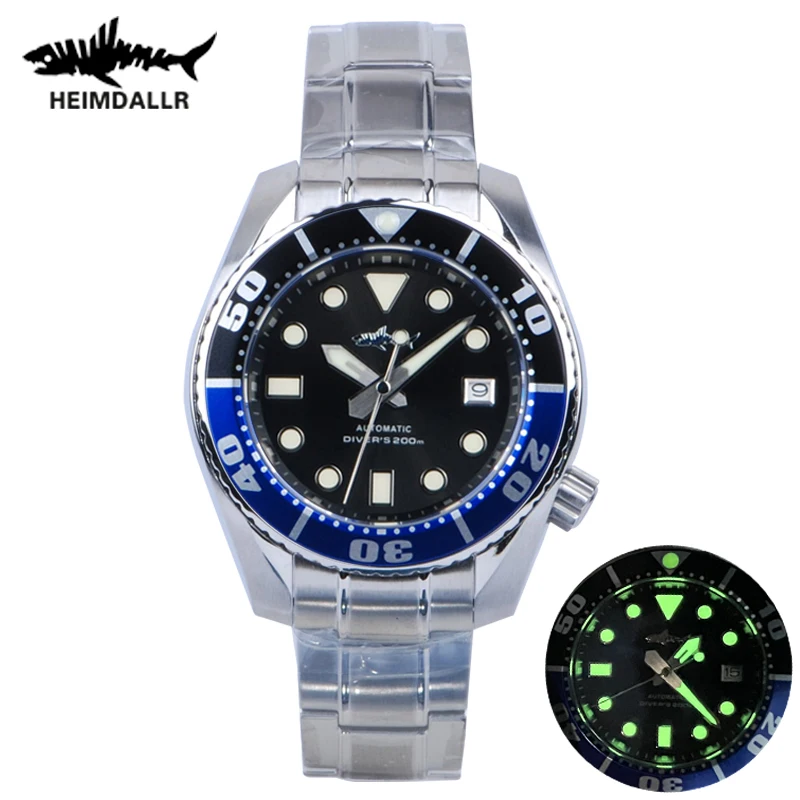 

Heimdallr Small MM Water Ghost Diving Watch C3 Luminous NH35A Automatic Mechanical Watches Sapphire 200M Waterproof Men's Watch