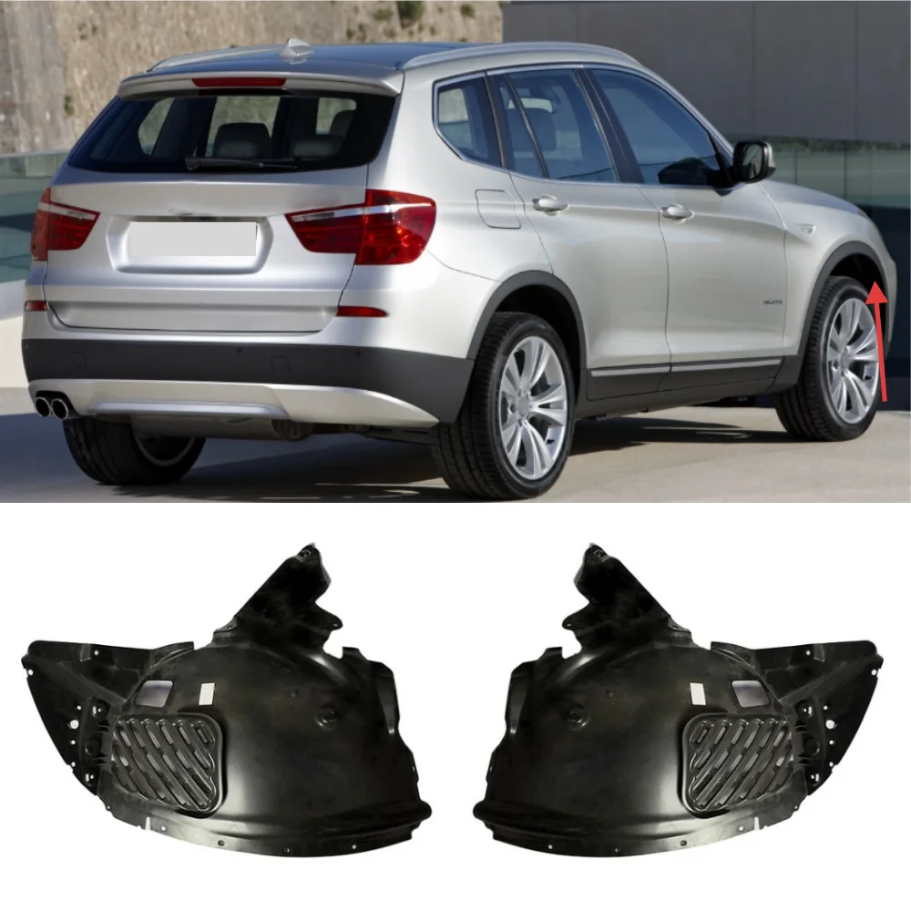 Фото Для BMW X3 F25 2011-2017 переднее колесо автомобиля, внутренняя подкладка, брызговик OE: 5171723641/51717213642 №1