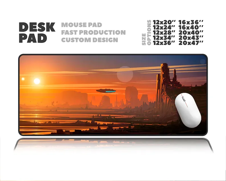 

Fantasy Mouse Pad. Fantastic Desk Mat. Colorful desk pad. Custom Desk Mat. Large Mouse Pad. Gift For The Geek.