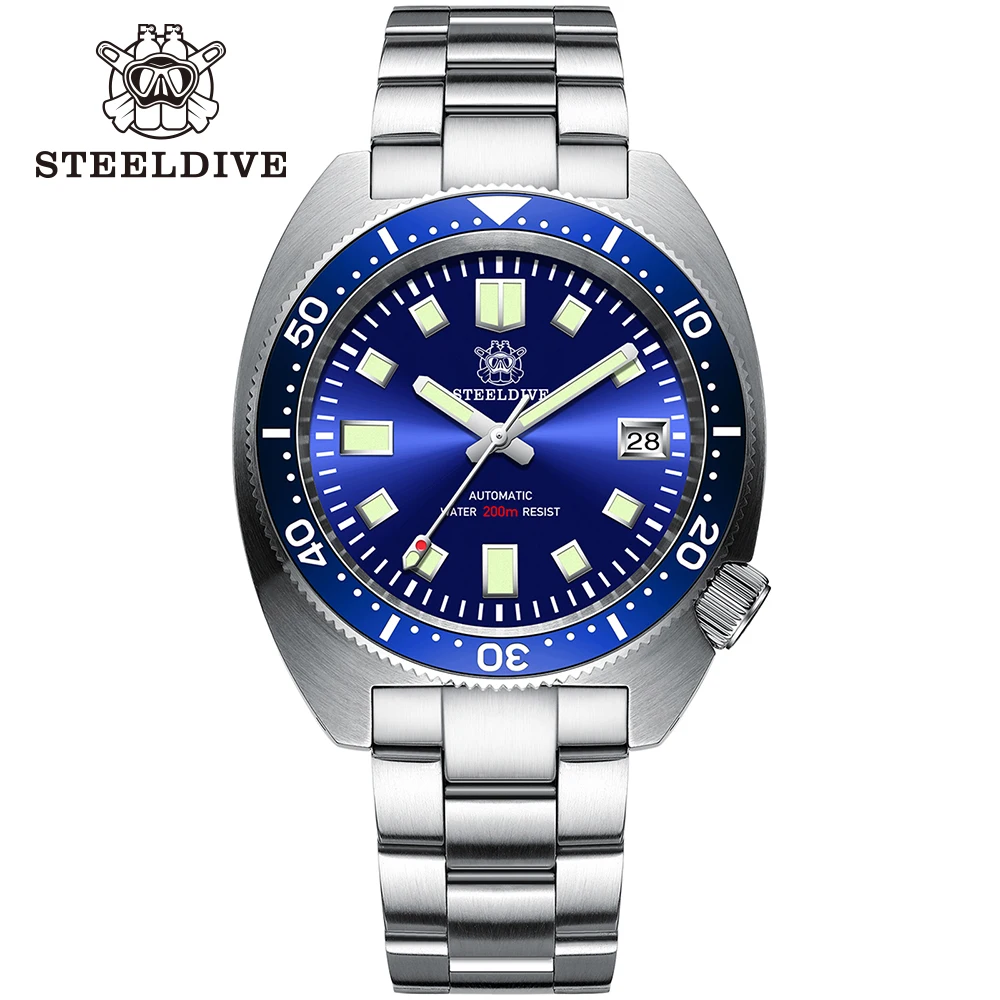 Фото Часы STEELDIVE Мужские механические, 42 мм, тонкие, водостойкие до 200 м №1