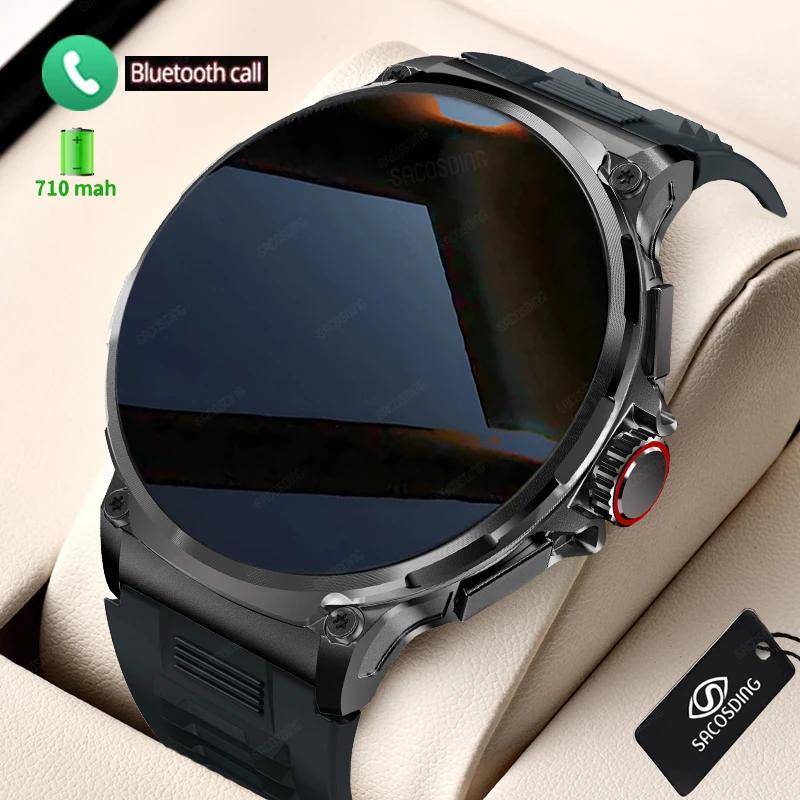 2024 New GPS Track SmartWatch 710 mAh Exra Large Battery Smart Watches HD Bluetooth Call Heart Rate Smartwatch For Huawei Xiaomi