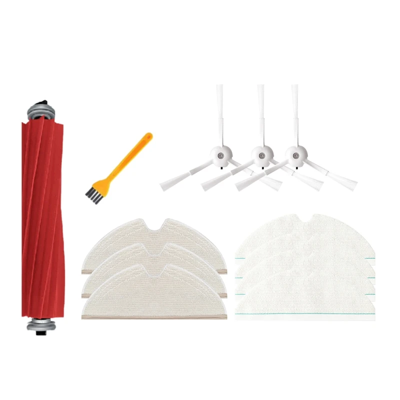 

12Pcs For Roboroc T8 / Q7 Max / Max+ Robot Accessory Kit Detachable Main Brush Mop Cloth Side Brush Vacuum Cleaner Part