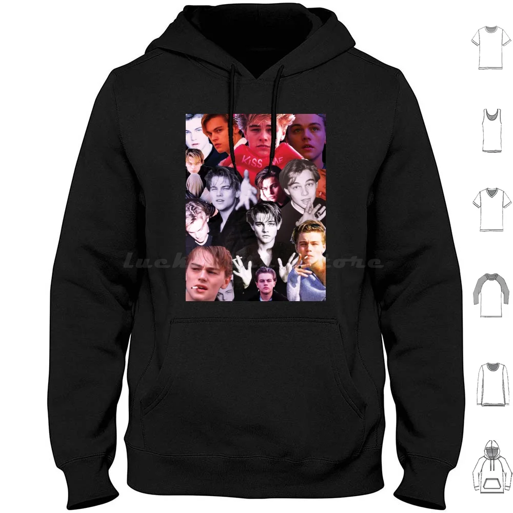 

Хлопковая толстовка с длинным рукавом, с принтом Лео ДиКаприо