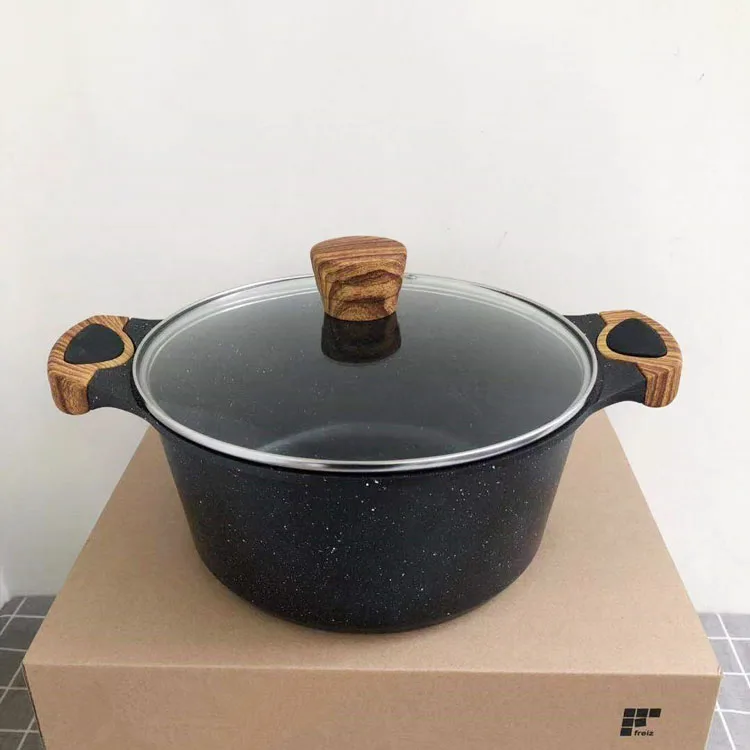 Японская суповая кастрюля Maifanitum, утолщенная, с антипригарным покрытием, алюминиевая кастрюля для супа, алюминиевый сплав