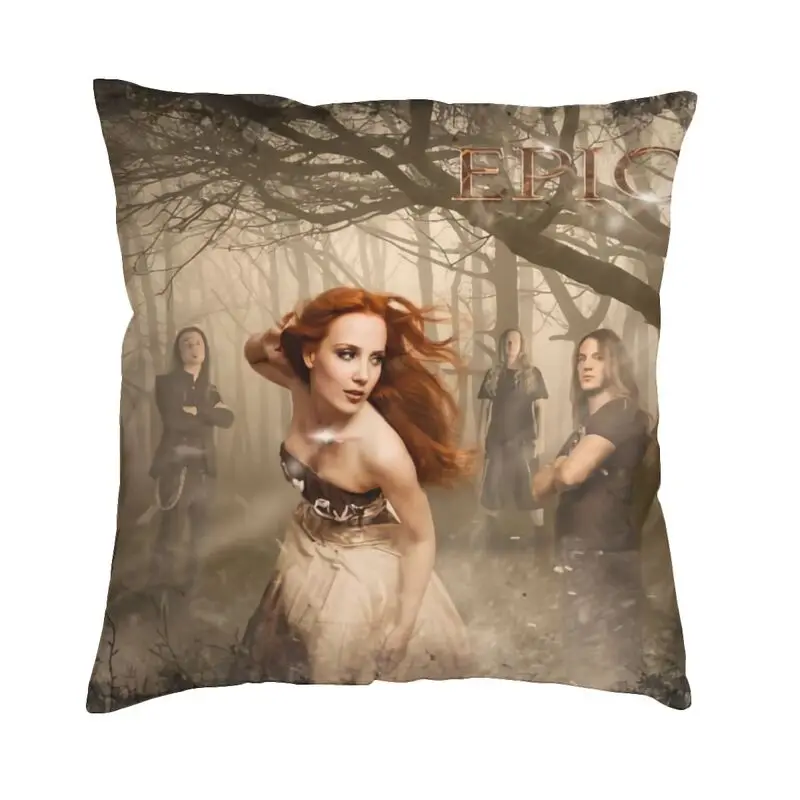 Epicas Neoclassical Metal Rock Band Pillow Case 45x45cm for Living Room Nordic Cushion Cover Square Pillowcase