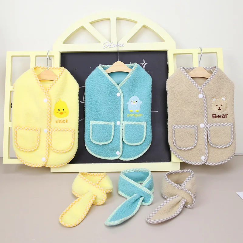 

Dog Clothes Winter Warm Jacket Puppy Clothes For Small Dogs Teddy Chihuahua French Bulldog Clothes Plush Open Shirt Pet Coat