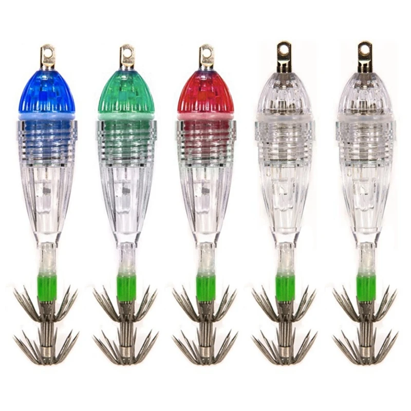 

HOT SALE 5PCS New Mini Fish Lure Light LED Deep Sea Drop Underwater Tackle Fishing Squid Lure Light Lamp Tools Underwater Lights