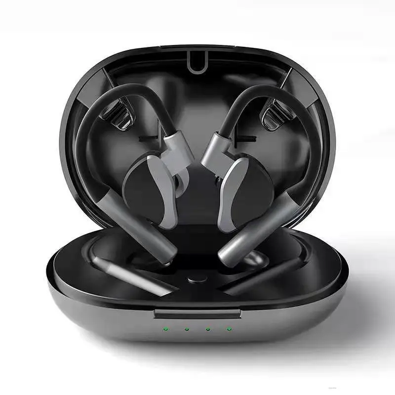 

Новинка, Bluetooth-гарнитура TWS, портативные наушники с ушным крючком для занятий спортом на открытом воздухе, Bluetooth-наушники с микрофоном и заря...
