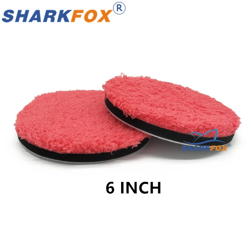 

Полировальная Подушка Sharkfox 3/4/5/6/7 дюйма, сменные полировальные диски из микрофибры, автомобильная детейлинг, зеркальная полировальная машинка для полировки DA/RO