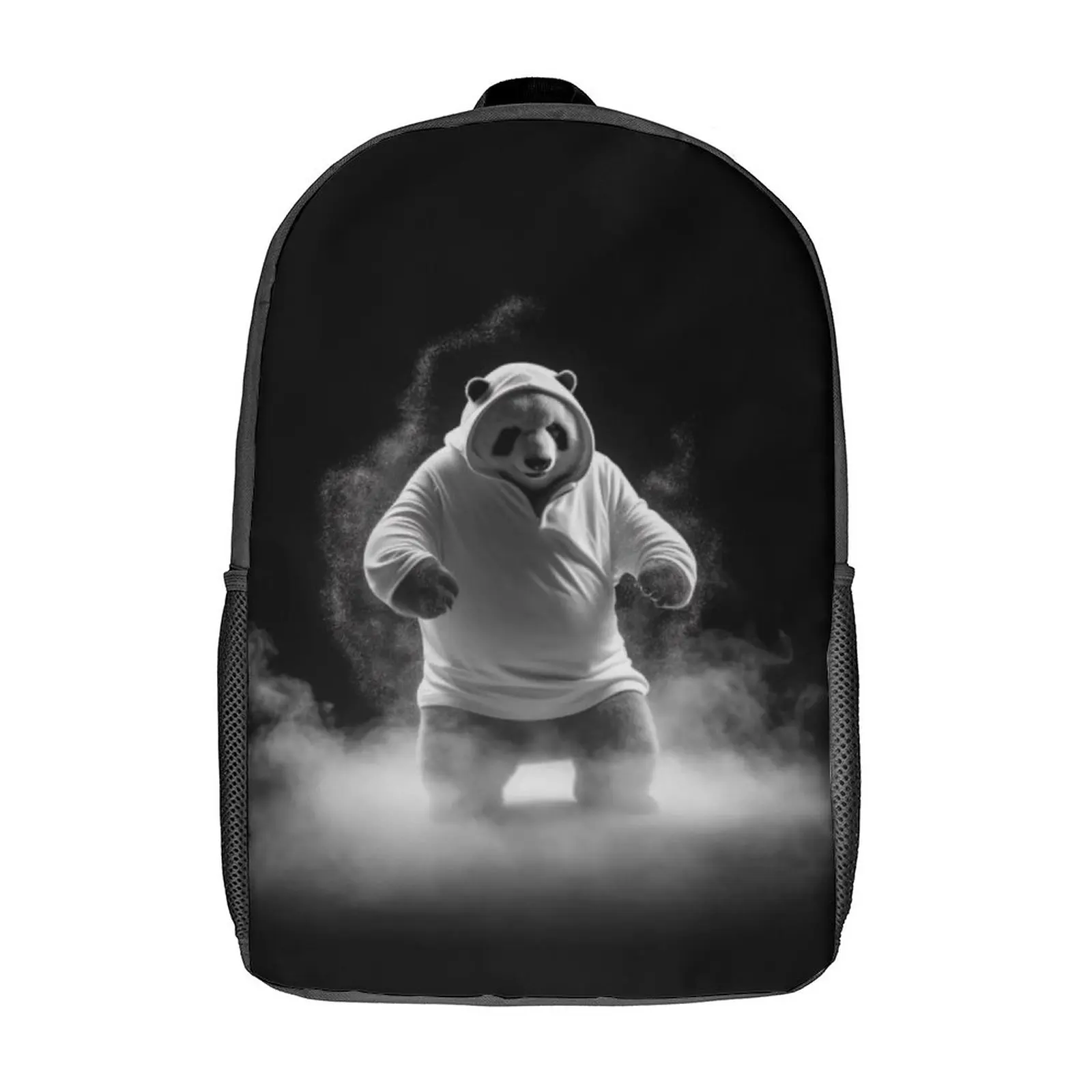 

Panda Backpack Female White Powder Light Sketch Soft Backpacks Polyester Streetwear High School Bags Travel Design Rucksack