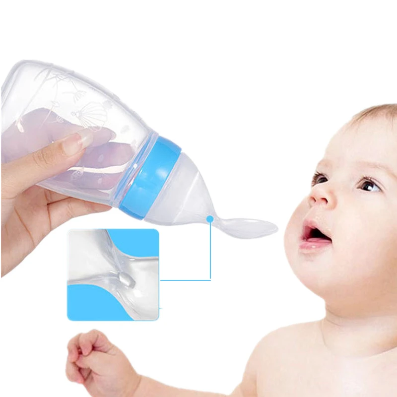 

125ML Baby Pacifier Bottle Fresh Food Fruit Nibbler Feeding Bottle for Child Infant Nipple Teat Soother Newborn Feeding Spoon