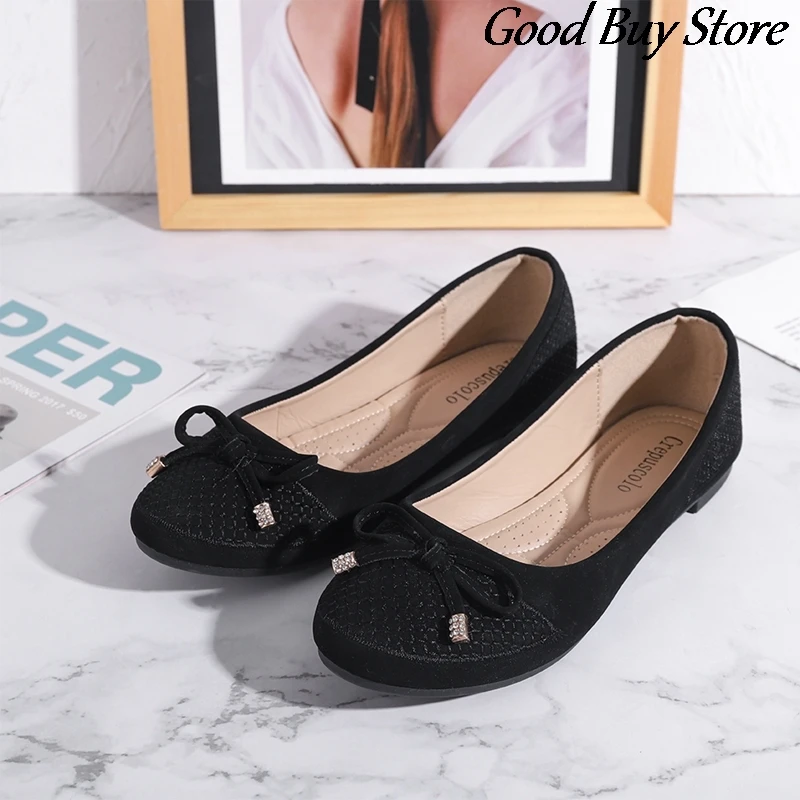 

Летние туфли для прогулок, замшевые женские лоферы большого размера, офисная обувь, женская классическая обувь без шнуровки, удобные туфли ...