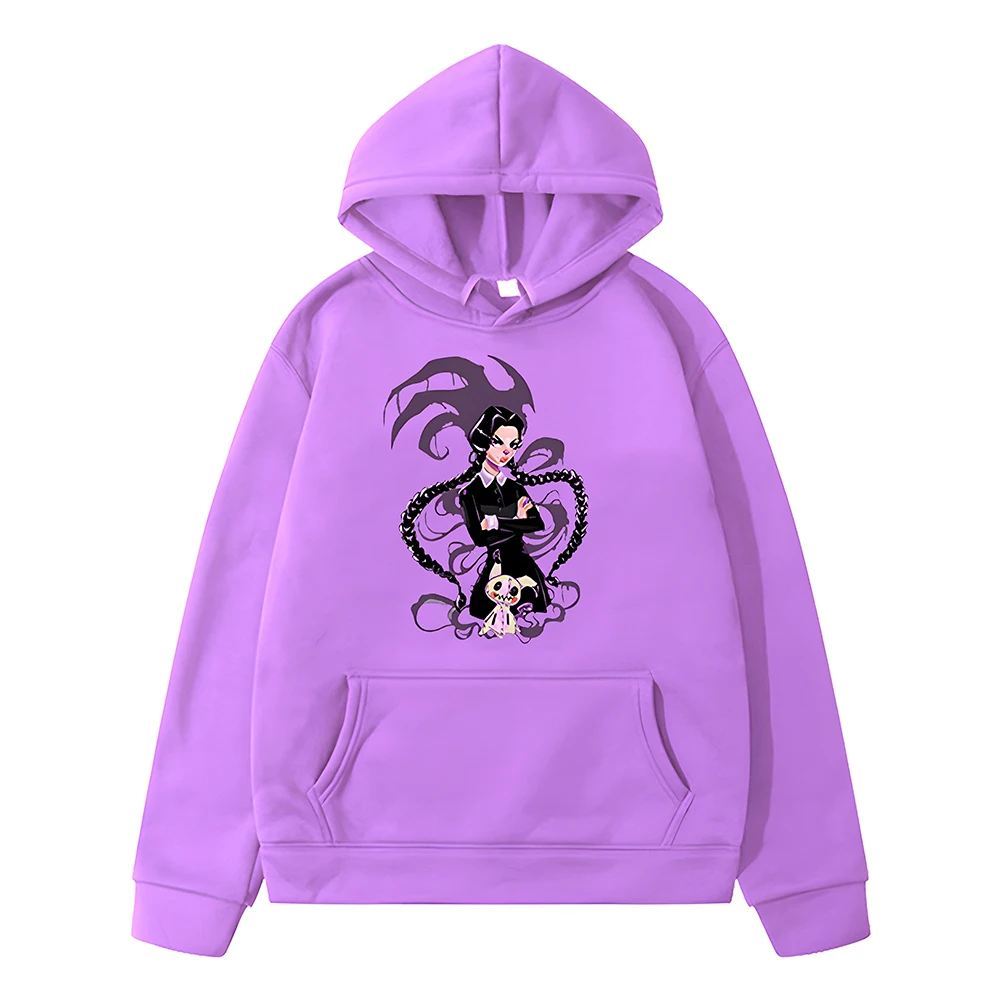 

Wednesday Addams Kids Hoodies Casual Long Sleeve Cartoon Sweatshirts Boys Girls Children Pullovers Hooded y2k sudadera clothes