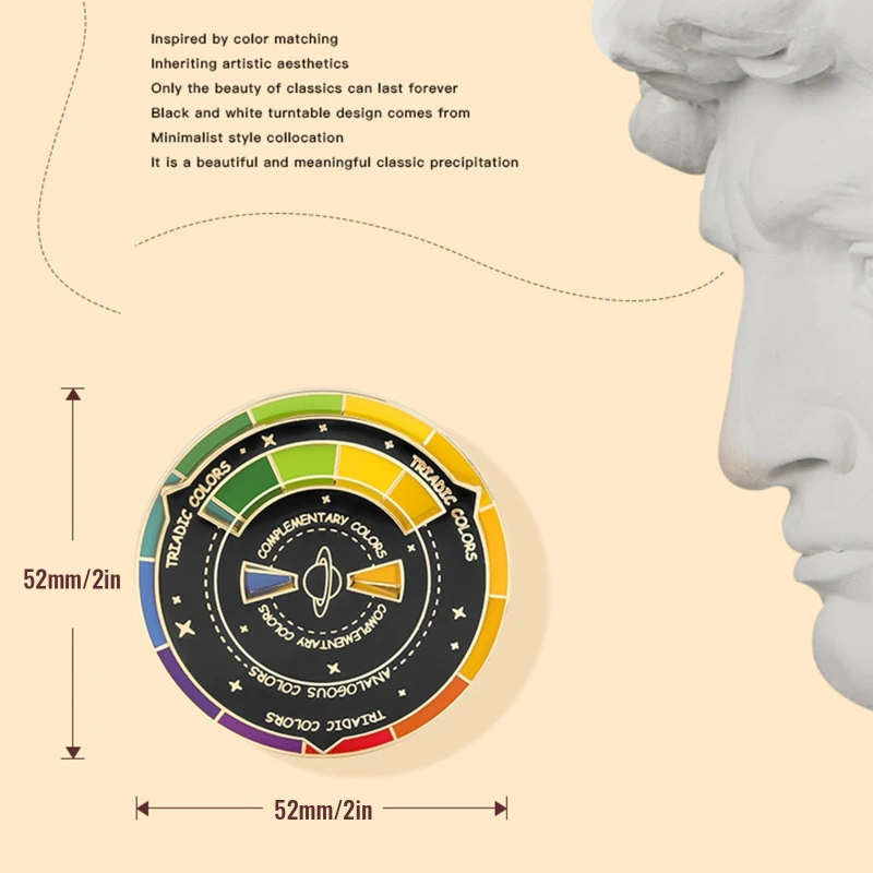 1 шт. Новинка поворотная брошь в палитре дизайнерские художники цветная