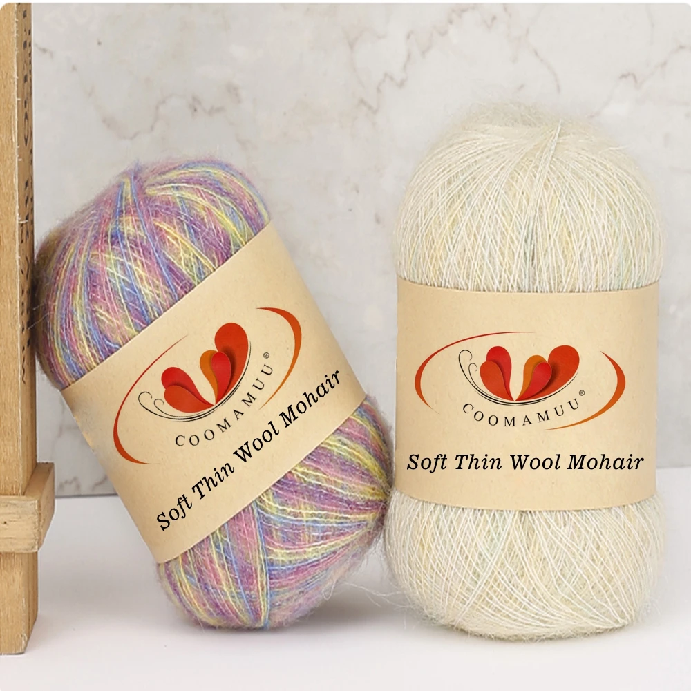 

Mohair Yarn 50G Soft Thin Crochet Baby Wool Yarn for Knitting Sweater Anti-Pilling Fine Quality ilos para tejer dedelgado