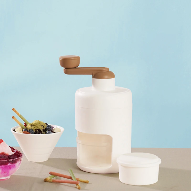 

Многофункциональная ручная машина для бритья льда, устройство для бритья льда с подносом для смузи, молочный коктейль, конус снега, кухонные инструменты