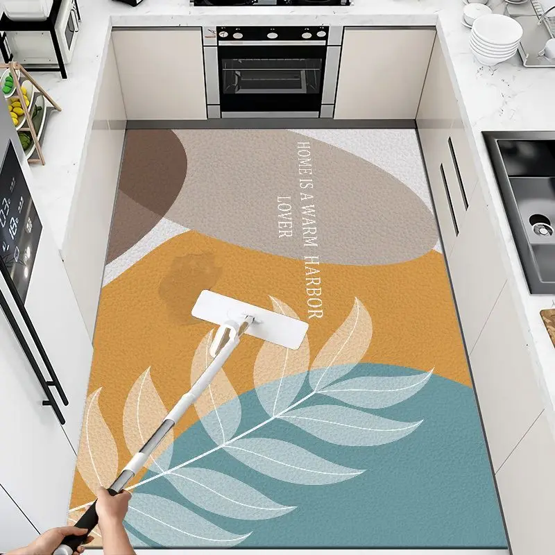 

Геометрические коврики из ПВХ для кухни, масло и падение, искусственный кожаный ковер для балкона, ковер большой площади, коврик для входной двери