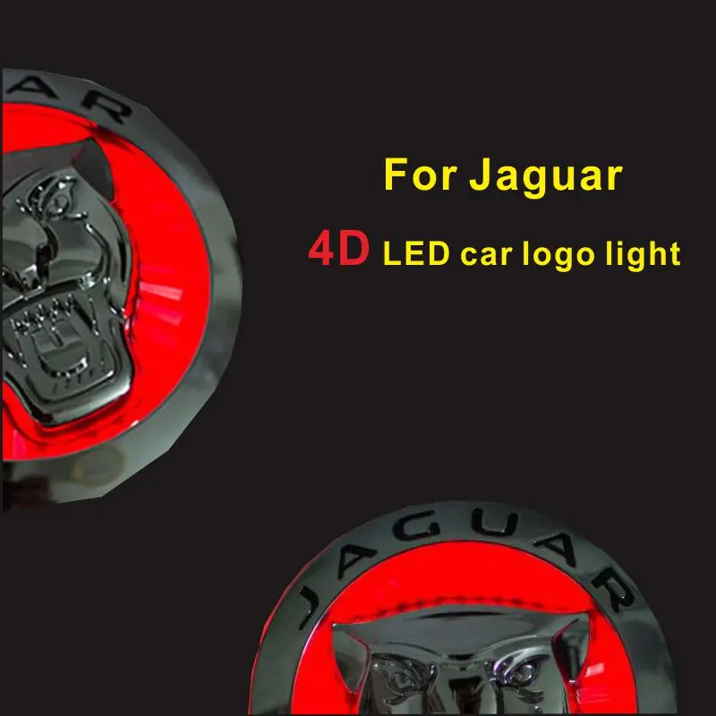 

1pcs For Jaguar XF XJ XJL auto parts front middle net LED light 4D logo light trunk luminous car logo decoration modified light