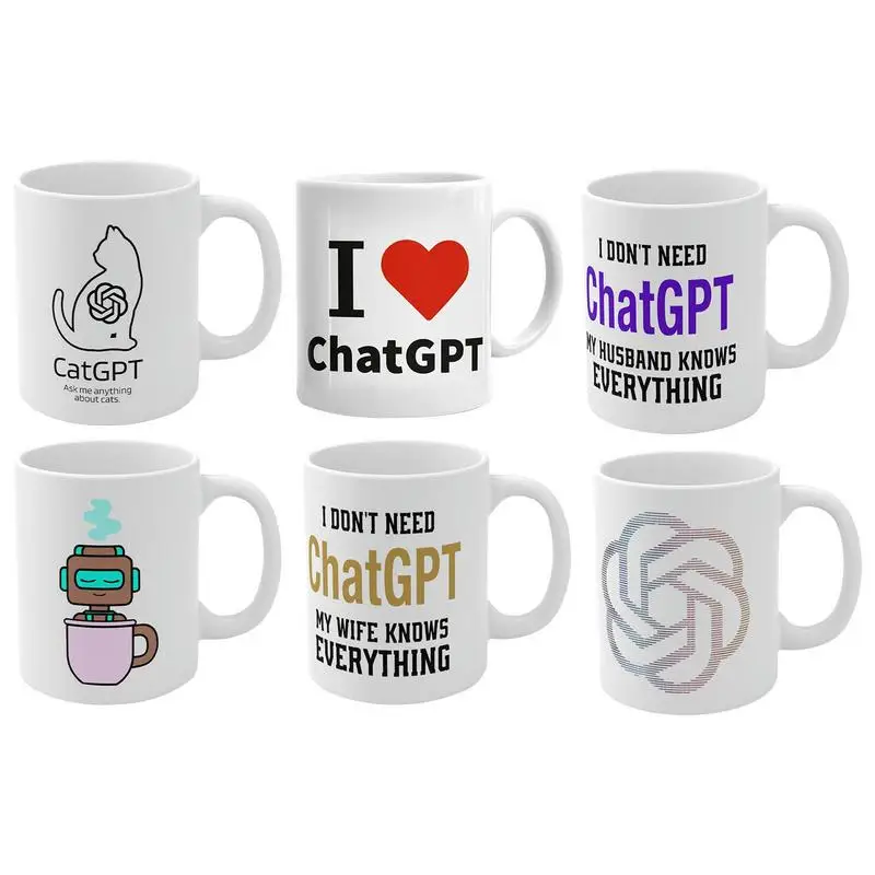 

Белая кружка с надписью «I Love Chat gpt»