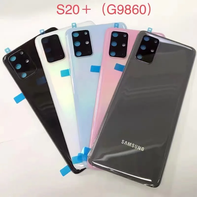 

For Samsung Galaxy S20 Ultra S20U G988/S20 G980/S20 Plus S20+ G985 Case Glass Battery Back Cover Back Cover with Sticker