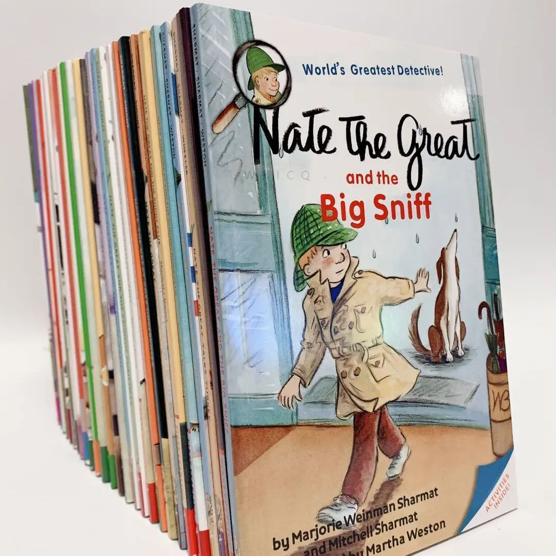 27 Books Nate the great Children's English StoryBook English Learning Case Detective Story Educational Toy English Book