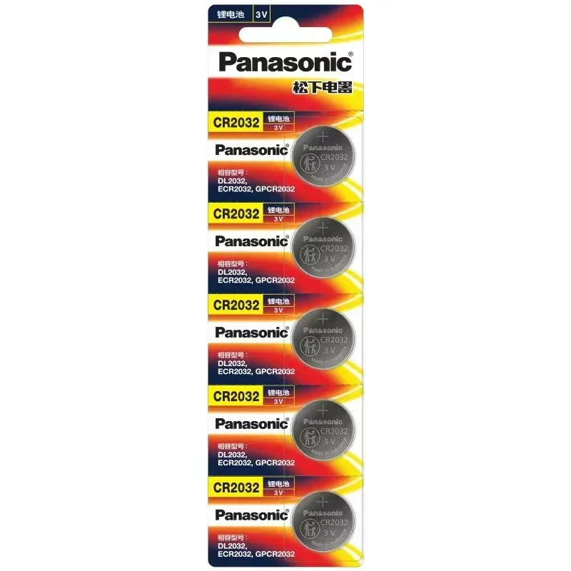 Фото 5 шт. литиевые батарейки Panasonic CR2032 CR2025 CR2016 3V для часов, калькуляторов, игрушек, долговечные №5