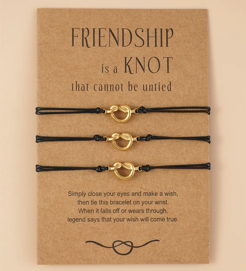 

Friendship Bracelet, Friendship, Friendship Is A Knot, Knot Charm, Wish Bracelet, Best Friend Gift, Gift For Best Friend, Charm