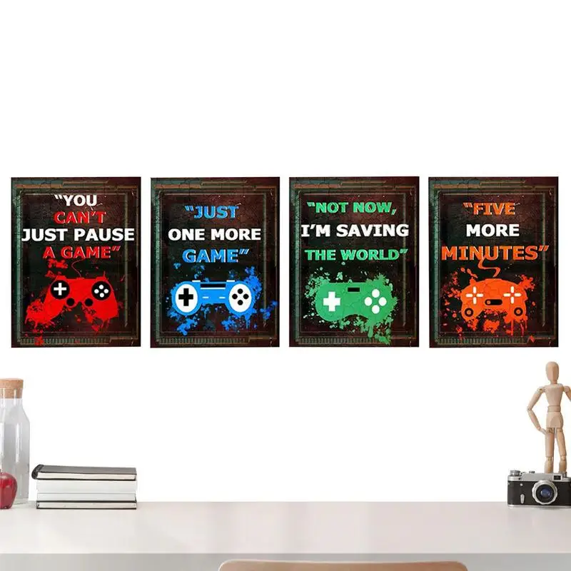 

Gamer Posters For Boys Room Picture Print Gamer Wall Decor Paintings Non Fading Glow In The Dark Gamer Room Canvas Decor For