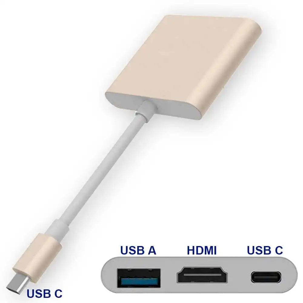 Переходник с USB Type C 3 1 папа на A + HDMI мама|Кабели HDMI| |