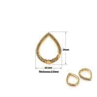 metal zircon drop ring spring buckle for diy jewelry openable carabiner keychain bag clip hook dog chain link connector