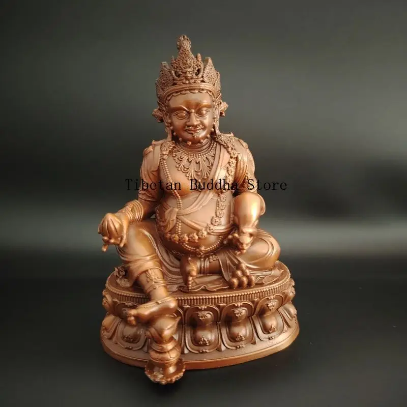 Тибетская чистая медь желтый Бог богатства непальское мастерство медная статуя