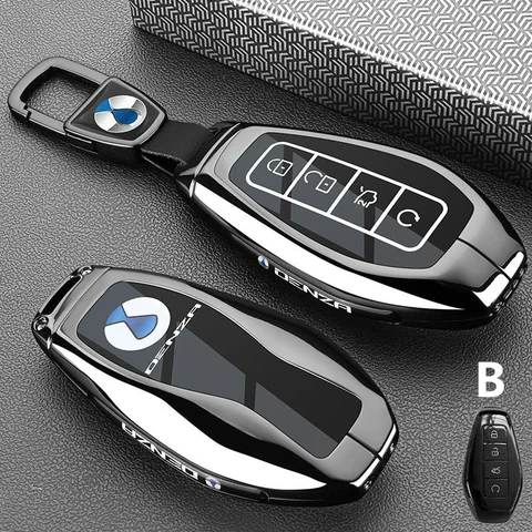 Чехол для автомобильного ключа для DENZA N9 D9 Z9 GT N7 N8 X DMI 2025+ 2026, брелок для ключей с дистанционным управлением, сумка, корпус, кольцо, держатель, брелок, аксессуары