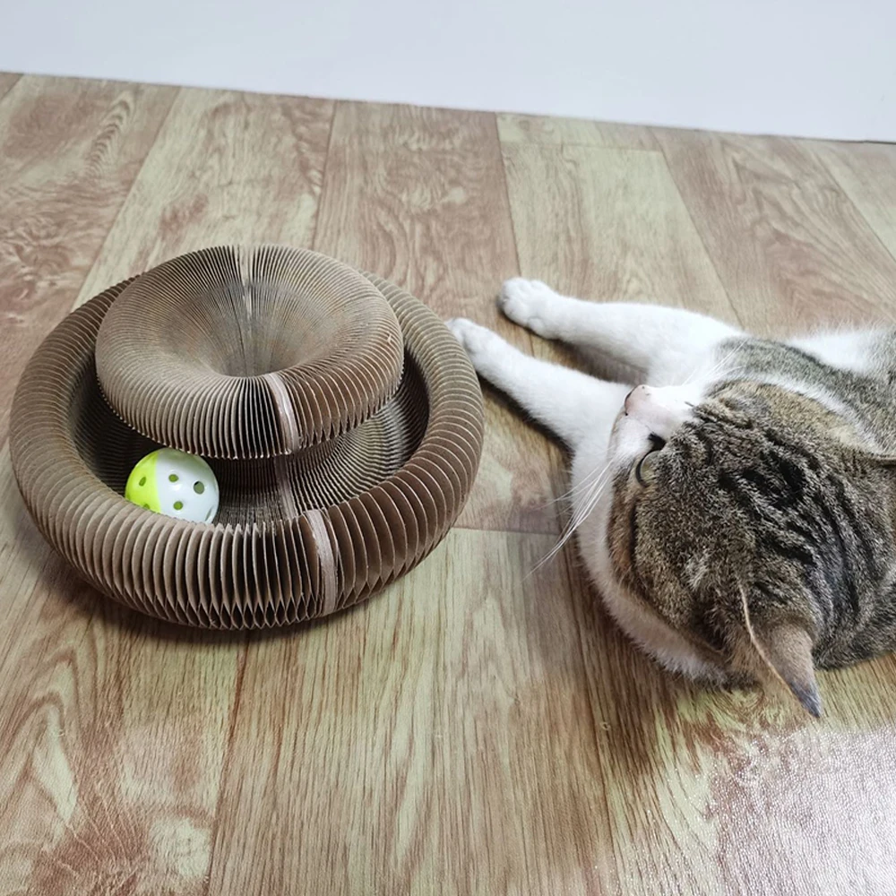 Складная игрушка для кошек с царапинами волшебный орган доска круглая